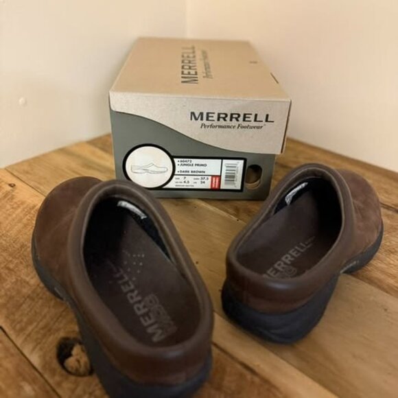 🆕 Jungle Primo Dark Brown Mules by Merrell - Size 7 - Picture 3 of 7